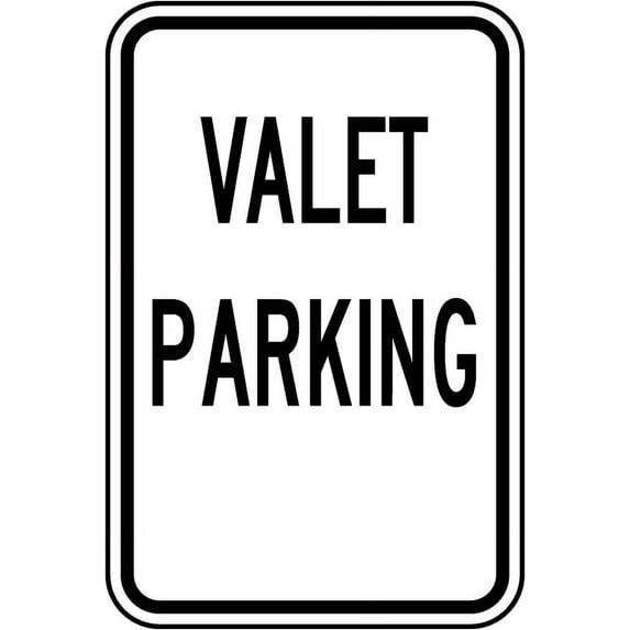 Vinyl Stickers - Valet Parking Sign - Safety and Warning Warehouse Signs Stickers - 10" x 7" - 3 Pack