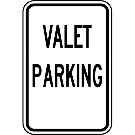 Vinyl Stickers - Valet Parking Sign - Safety and Warning Warehouse Signs Stickers - 10" x 7" - 3 Pack