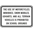 thumbnail image 1 of Vinyl Stickers - Vehicles Prohibited on Grounds Sign - Safety and Warning Warehouse Signs Stickers - 10" x 7" - 10 Pack, 1 of 5