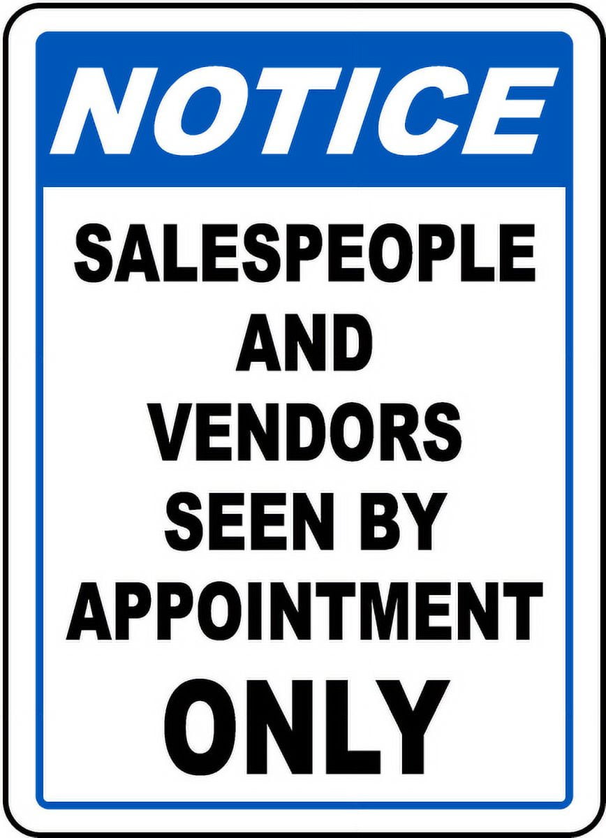 Vinyl Stickers Vendors Seen by Appointment Sign Safety and Warning