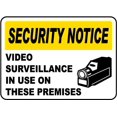 thumbnail image 1 of Vinyl Stickers - Video Surveillance in Use Sign - Safety and Warning Warehouse Signs Stickers - 13" x 9" - 3 Pack, 1 of 5