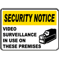 thumbnail image 1 of Vinyl Stickers - Video Surveillance in Use Sign - Safety and Warning Warehouse Signs Stickers - 24" x 30" - 3 Pack, 1 of 5