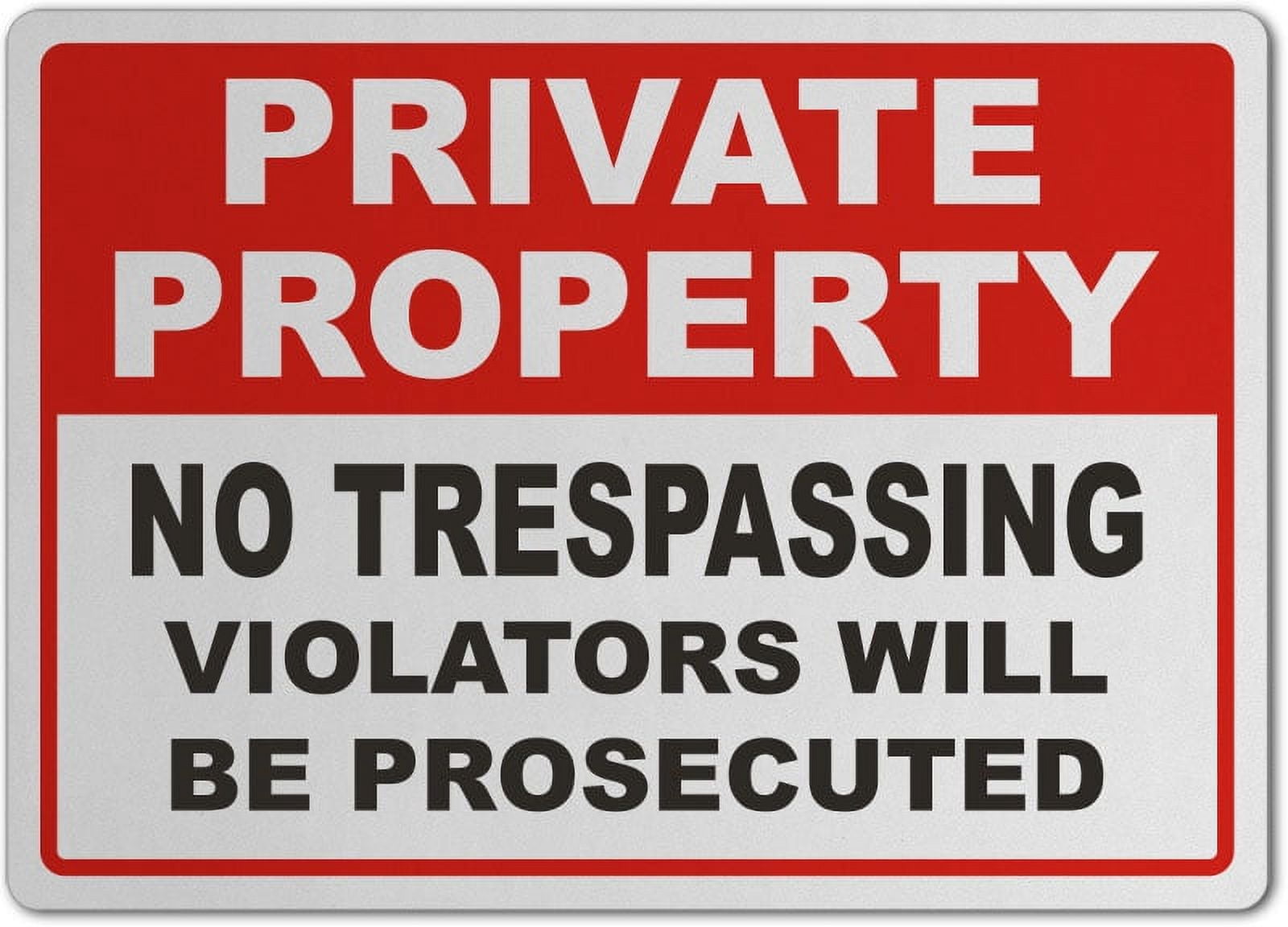 Vinyl Stickers - Violators Prosecuted No Trespassing Sign 8 - Safety ...