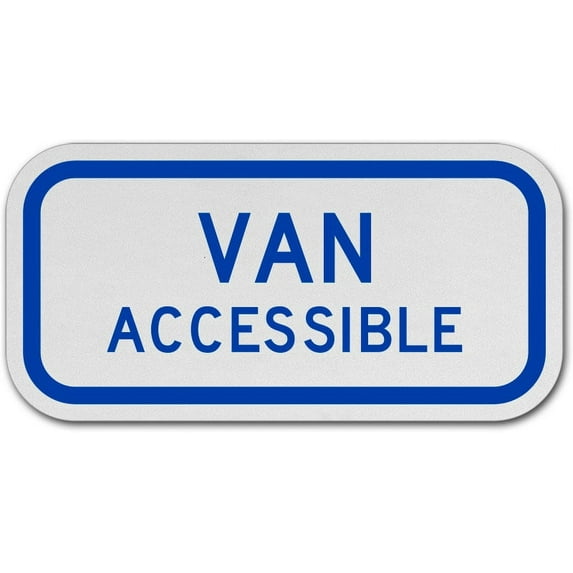 Vinyl Stickers - Virginia Van Accessible Sign - Safety and Warning Warehouse Signs Stickers - 3.5" x 5" - 10 Pack