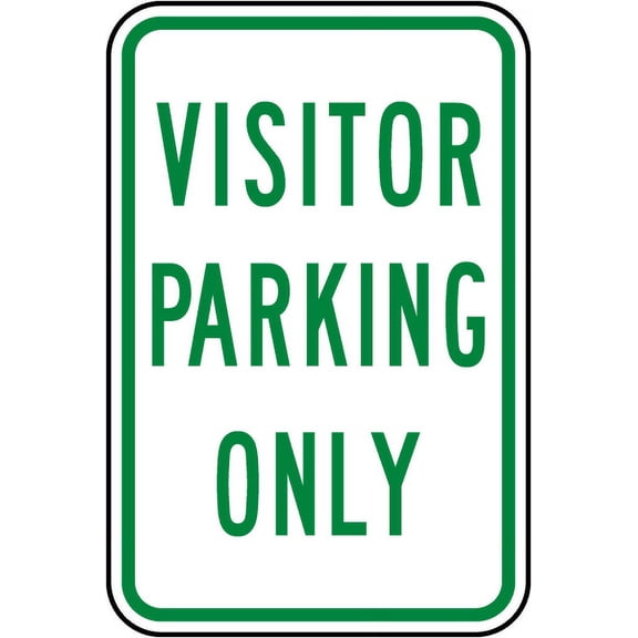 Vinyl Stickers - Visitor Parking Only Sign V2-Safety and Warning Warehouse Signs Stickers - 3.5" x 5" - 3 Pack