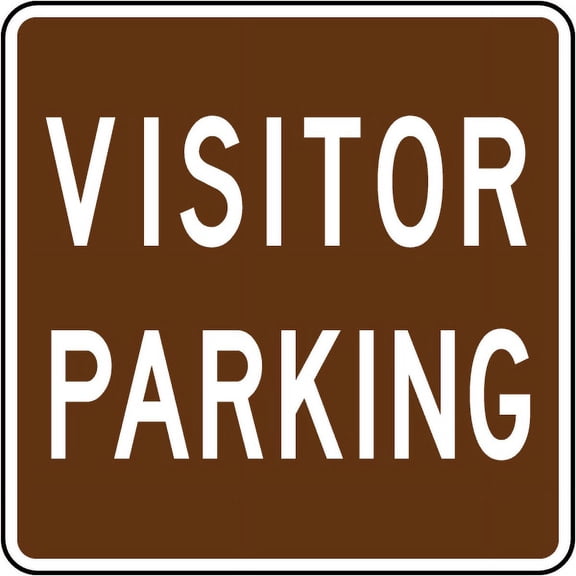Vinyl Stickers - Visitor Parking Sign 2 - Safety and Warning Warehouse Signs Stickers - 10" x 7" - 3 Pack