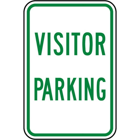 Vinyl Stickers - Visitor Parking Sign V4 - Safety and Warning Warehouse Signs Stickers - 24" x 30" - 10 Pack