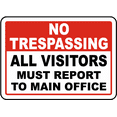 thumbnail image 1 of Vinyl Stickers - Visitors Must Report to Main Office Sign - Safety and Warning Warehouse Signs Stickers - 18" x 24" - 6 Pack, 1 of 5