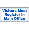 thumbnail image 1 of Vinyl Stickers - Visitors Register in Main Office Sign - Safety and Warning Warehouse Signs Stickers - 10" x 7" - 6 Pack, 1 of 5