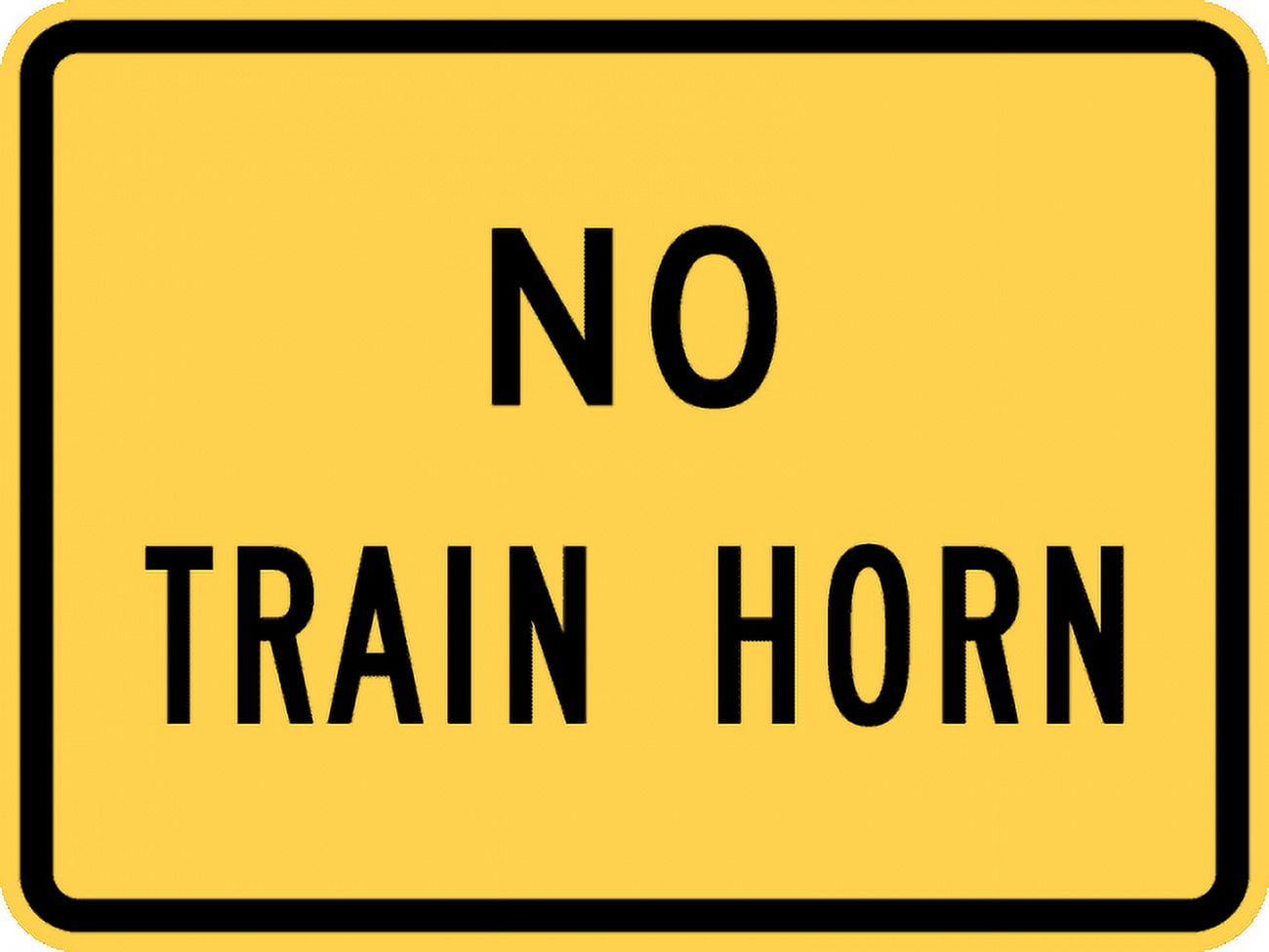 Vinyl Stickers - W10-9P-No Train Horn Sign (Plaque) - Safety and ...