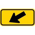 thumbnail image 1 of Vinyl Stickers - W16-7P-Downward Diagonal Arrow(Plaque) - Safety and Warning Warehouse Signs Stickers - 24" x 30" - 3 Pack, 1 of 5