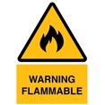 thumbnail image 1 of Vinyl Stickers - Warning Flammable Sign - Safety and Warning Warehouse Signs Stickers - 3.5" x 5" - 3 Pack, 1 of 5
