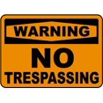 thumbnail image 1 of Vinyl Stickers - Warning No Trespassing Sign X1 - Safety and Warning Warehouse Signs Stickers - 18" x 24" - 10 Pack, 1 of 5