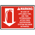 thumbnail image 1 of Vinyl Stickers - Warning in Case of Appliance Fire Sign - Safety and Warning Warehouse Signs Stickers - 24" x 30" - 10 Pack, 1 of 5