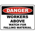 thumbnail image 1 of Vinyl Stickers - Watch for Falling Material Sign - Safety and Warning Warehouse Signs Stickers - 10" x 7" - 3 Pack, 1 of 5
