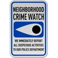 thumbnail image 1 of Vinyl Stickers - We Report All Suspicious Activities Sign - Safety and Warning Warehouse Signs Stickers - 10" x 7" - 6 Pack, 1 of 5