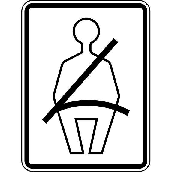 Vinyl Stickers - Wear seat Belt - Safety and Warning Warehouse Signs Stickers - 10" x 7" - 3 Pack