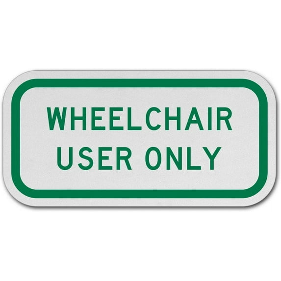 Vinyl Stickers - Wheelchair User Only Sign - Safety and Warning Warehouse Signs Stickers - 3.5" x 5" - 3 Pack