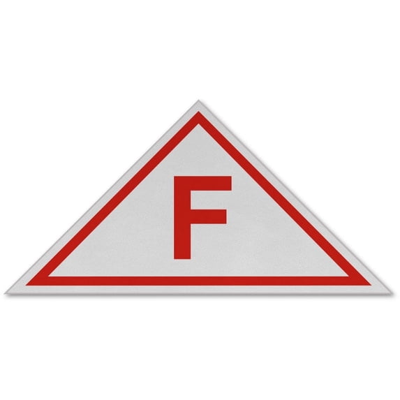 Vinyl Stickers - White/Red NJ Floor Truss Sign - Safety and Warning Warehouse Signs Stickers - 24" x 30" - 6 Pack