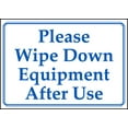 thumbnail image 1 of Vinyl Stickers - Wipe Equipment After Use Sign - Safety and Warning Warehouse Signs Stickers - 10" x 7" - 3 Pack, 1 of 5