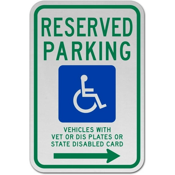 Vinyl Stickers - Wisconsin Reserved Parking Sign 2 - Safety and Warning Warehouse Signs Stickers - 10" x 7" - 3 Pack
