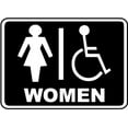 thumbnail image 1 of Vinyl Stickers - Women/Accessible Restroom Sign - Safety and Warning Warehouse Signs Stickers - 18" x 24" - 6 Pack, 1 of 5