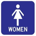 thumbnail image 1 of Vinyl Stickers - Women Sign - Safety and Warning Warehouse Signs Stickers - 18" x 24" - 6 Pack, 1 of 5