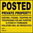 thumbnail image 1 of Vinyl Stickers - Yellow Posted Private Property Sign A7 - Safety and Warning Warehouse Signs Stickers - 3.5" x 5" - 10 Pack, 1 of 5