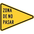 thumbnail image 1 of Vinyl Stickers - Zona De No Pasar (No Passing Zone), Puerto Rico - Safety and Warning Warehouse Signs Stickers - 10" x 7" - 3 Pack, 1 of 5