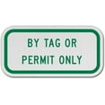 thumbnail image 1 of Vinyl Stickers - by Tag or Permit Only Sign - Safety and Warning Warehouse Signs Stickers - 3.5" x 5" - 3 Pack, 1 of 5