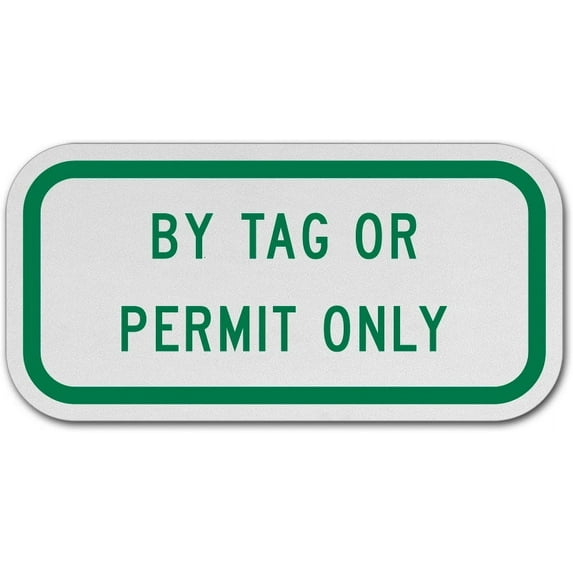 Vinyl Stickers - by Tag or Permit Only Sign - Safety and Warning Warehouse Signs Stickers - 3.5" x 5" - 3 Pack