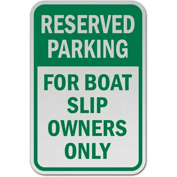 Vinyl Stickers - for Boat Slip Owners Only Sign - Safety and Warning Warehouse Signs Stickers - 24" x 30" - 10 Pack