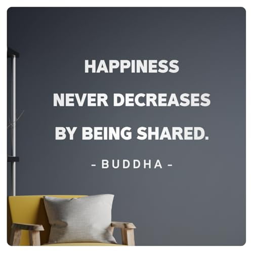 My Vinyl Story - There is No Path - Inspirational Motivational Buddha Wall Decal Sticker Quote Art Decor Saying Positive Affirmation Reminder Home Yoga Bedroom, Removable (White, 45x22 inches)