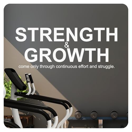 My Vinyl Story - Strength and Growth - Large Inspirational Motivational Wall Decal Sticker Quote Vinyl Art Decor for Home Office Gym Classroom, Removable (White, 55x22 inches)