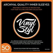 Vinyl Styl  12 Inch Archival Inner Record Sleeves - HDPE-Lined - 50 Count White [BAGS / SLEEVES]