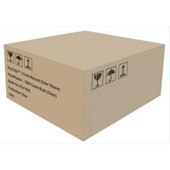 Vinyl Styl 12 Inch Record Outer Sleeve Polyethylene - 1000 Count Bulk (Clear)  [BAGS / SLEEVES] Ships IN OWN Container