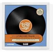 Vinyl Styl 12-Inch Vinyl Record Display Frame, Wall Hanging, White
