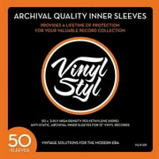 Vinyl Styl  12 Inch Archival Inner Record Sleeves - HDPE - 50 Count [BAGS / SLEEVES] Large Item Exception