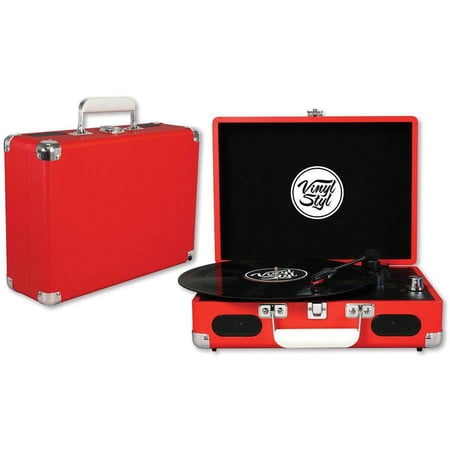 Vinyl Styl Groove Portable Turntable, Red
