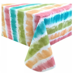 Tie Dye Birthday Party Supplies Tableware Set for 16 with Tablecloth, Size: 70.8