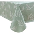 thumbnail image 1 of Vinyl Tablecloth with Flannel Backed Waterproof Oil-Proof PVC Table Cloth Wipeable Spill-Proof Plastic Table Cover for Indoor and Outdoor(Blue Leaves, 60 x 102 Inch Rectangle), 1 of 6