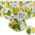 thumbnail image 1 of Vinyl Tablecloth with Flannel Backed Waterproof Oil-Proof PVC Table Cloth Wipeable Spill-Proof Plastic Table Cover for Indoor and Outdoor(Flower, 60 x 84 Inch Rectangle), 1 of 6