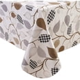 thumbnail image 1 of Vinyl Tablecloth with Flannel Backed Waterproof Oil-Proof PVC Table Cloth Wipeable Spill-Proof Plastic Table Cover for Indoor and Outdoor(Leaves, 60 x 84 Inch Rectangle), 1 of 6