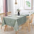 thumbnail image 1 of Vinyl Tablecloth with Flannel Backing, Plastic Water Oil Proof Rectangle Table Cloth Cover, PVC Table Cloths for Camping Picnic Dining Indoor Outdoor(Green,60X120IN), 1 of 6