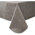 thumbnail image 1 of Vinyl Tablecloth with Flannel Backing Rectangle Waterproof Oil-Proof Plastic Table Cloth Wipeable PVC Table Cover for Indoor and Outdoor (Beige, 60 x 84 Inch), 1 of 6