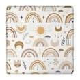 thumbnail image 1 of Vinyl Tablecloth Square Boho Chic Earthy Style, Waterproof Elastic Fitted Table Cover, Backed for Indoor Outdoor Use, 1 of 3
