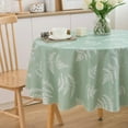 thumbnail image 1 of Vinyl Tablecloth with Flannel Backed Waterproof Oil-Proof PVC Table Cloth Stain-Resistant Wipeable Easy Care Table Cover for Indoor and Outdoor, 1 of 6