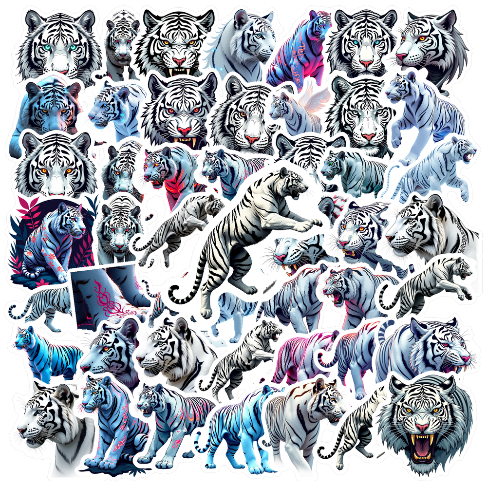 Vinyl Tiger Stickers Waterproof Wildlife Stickers for Notebooks Laptops ...