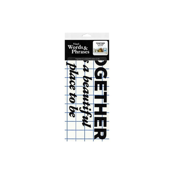 Vinyl Together Is A BeautifulPlaceToBe Blk 5.5x13"