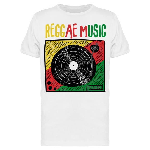 Vinyl Turntable Reggae Music T-Shirt Men -Image by Shutterstock, Male XX-Large